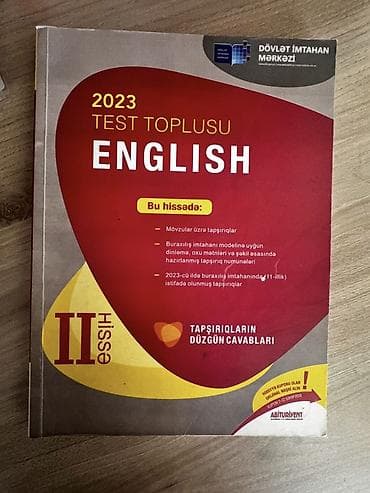 İngilis dili Testlər 11-ci sinif, DİM, 2-ci hissə, 2023 il lalafo.az -da İngilis dili Testlər 11-ci sinif, DİM, 2-ci hissə, 2023 il