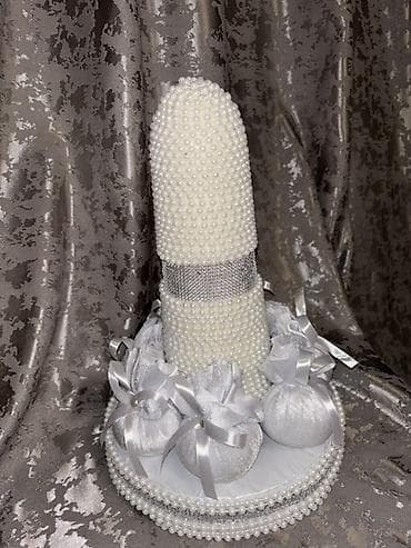 dekor kəpənəklər: Nişan ve ya toy üçün bezedilmiş kelle qend ve nabat.Tezedi.Mirvari ve — 3