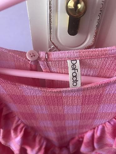 Donlar: Defacto qız uşağı üçün paltar - Rəng və naxış: Çəhrayı tonlarda xırda — 2