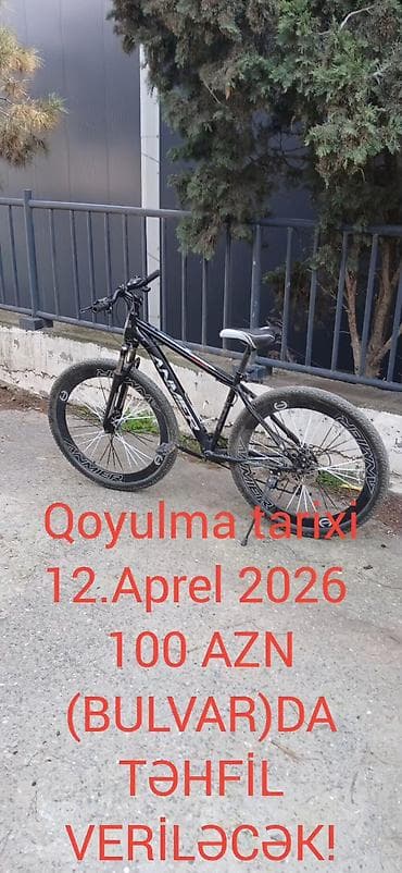 uc tekerli velosiped: ANNVER dağ velosipedi - Rəng: qara, ağ detallarla - Geniş təkərlər — 1