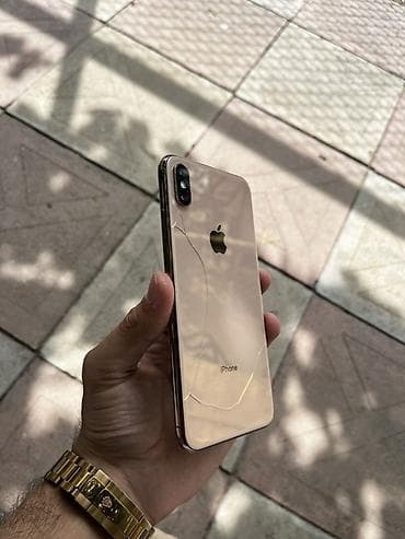 korpuslar: IPhone Xs Max, 64 GB, Qızılı, Qırıq — 1