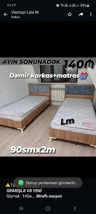 ⚠️Tək çarpayı*👑 _*SİFARİŞLƏ VƏ YENİ*_ Qiymət : 140₼