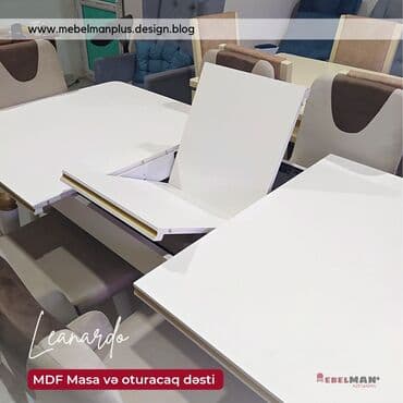 oturacaqlarin uzlenmesi: Qonaq otağı üçün, Yeni, Açılan, Dördbucaq masa, 6 stul — 2