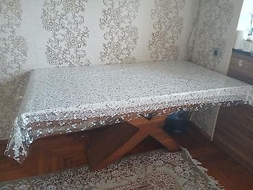 kamp stul: Yemək otağı üçün stol və stul dəsti - Material: ağac quruluşlu — 3