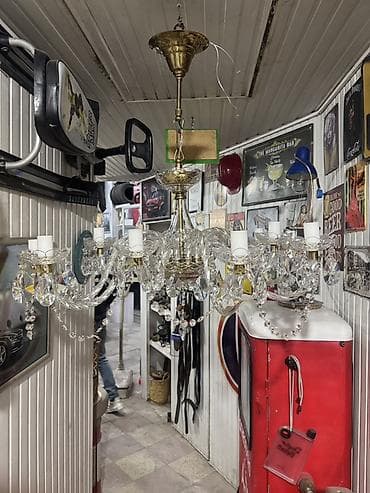 Çılçıraq, 10 və daha çox lampa, Xrustal