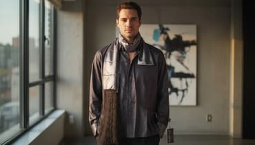 yeni model: İtaliya kişi köynəyi + brend şarf (tam yeni) Zərif parıltısı olan — 1