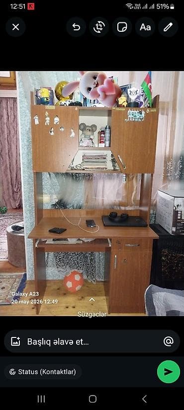 компьютерный стол купить: Прямой стол, С полками, С выдвижными ящиками, Ламинат простой, Без гарантии, Нет кредита — 1