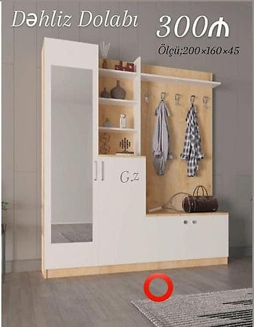 tək dolab: Yeni, Açılan, 1 qapı Düz dolab, Dəhliz dolabı — 1