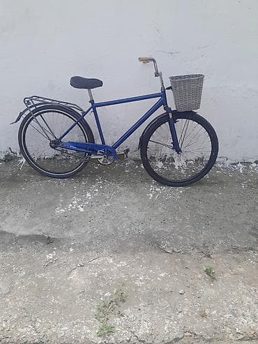 ucuz velo: Şəhər tipli klassik velosiped - Rəng: tünd mavi - Çərçivə: klassik — 1
