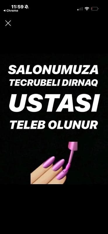 mebel ustasi teleb olunur 2024: Dırnaq ustası tələb olunur, Yerin icarəsi — 1
