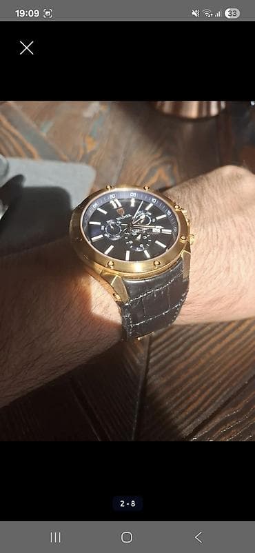 Wainer kişi qol saatı - Korpus: qızılı tonlarda, iri dairəvi bezel lalafo.az -da Wainer kişi qol saatı - Korpus: qızılı tonlarda, iri dairəvi bezel