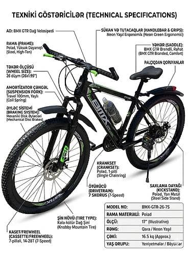 volta vsm: Dağ velosipedi bmx gtr-906 26-lıq - 200 manat 29-luq - 220 manat — 2