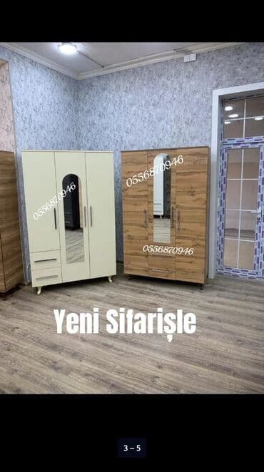 dəri divanlar: Düz dolab, Yataq otağı üçün, Paltar üçün, Açılan, Quraşdırıla bilən, 3 qapılı — 1