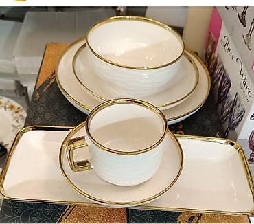 parda tül: Nahar dəsti, rəng - Ağ, Farfor, 6 nəfərlik — 1