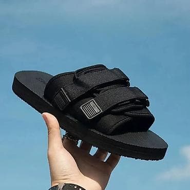 sendel: Unisex tənzimlənən qayışlı şlapa/sandal – qara - İkiqat tənzimlənən — 7