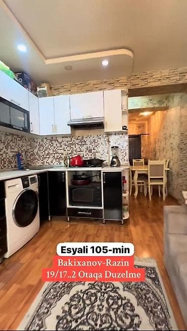 bakxanovda ev satiwi: Bakıxanov (Razin) ərazisində 2 otağa düzəlmə mənzil. Eşyalı. Plan və — 4
