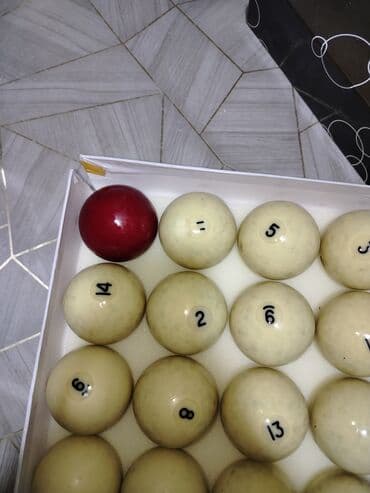 Спортивные игры: Bilyard şarları dəsti - Material: mermer - Komplekt: 15 ədəd nömrəli — 2