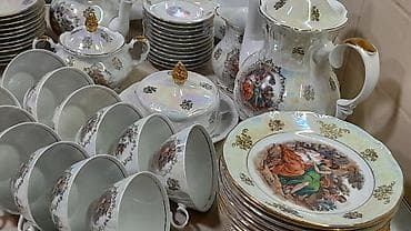 Mətbəx aksesuarları: Çay dəsti, Farfor, 12 nəfərlik, Almaniya — 5