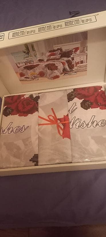 stul ev: Lavende Home Collection – Ranforce yataq dəsti - Dəst: qoşa ölçü — 2
