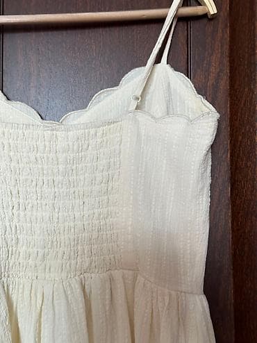 off white duks: Gündəlik don, Maksi, H&M, S — 7