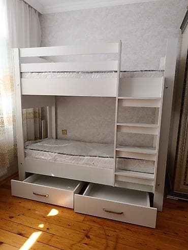 2 mertebeli kravat: Oğlan və qız üçün, Yeni, Çarpayı, Matras ilə, Siyirməli, Laminat — 2