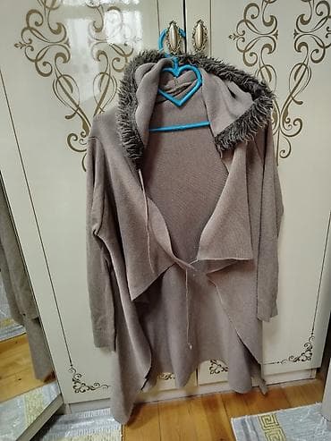 yeni model: Qadın geyim dəsti 1) Kardiqan - Rəng: bej/boz tonlarında - Uzun, açıq — 2