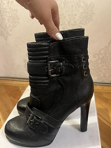 Qadınlar üçün qara qısa boğazlı ayaqqabı (ankle boot) nine west — 2