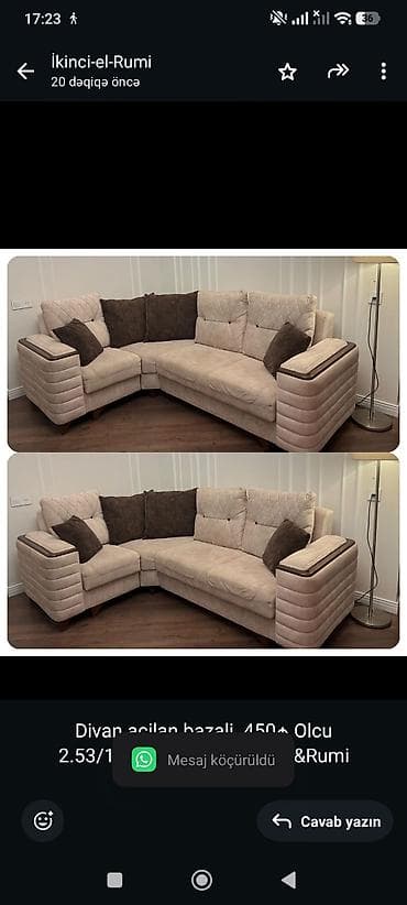 Divan acilan bazali .450₼ Olcu 2.53/1.85. Unvan Yasamal &Rumi