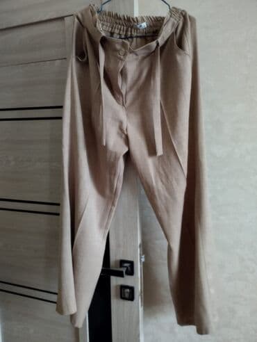 buggy şalvar: Bol kəsim Şalvar, rəng - Bej — 1