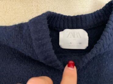 Пиджаки: ZARA uşaq sviteri - Rəng: tünd lacivərt - Model: kruq yaxalı, rahat — 2