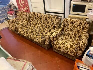 divan pokrival: İşlənmiş, Di̇van-kravat, 2 kreslo, Bazasız, Açılan — 2