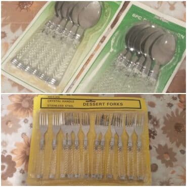 набор ножей: Qaşıq-çəngəl. İşlənməyib. Bir az qabı əzilib — 2