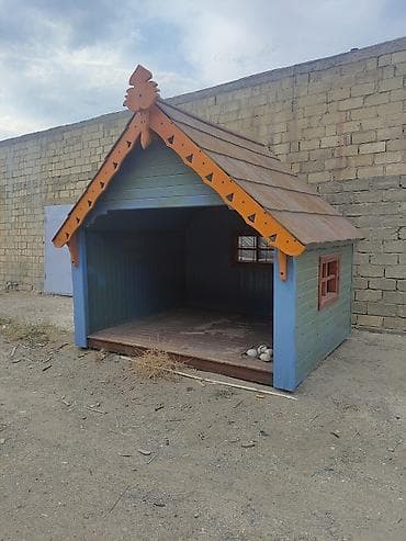 oyun sekilleri: Taxta uşaq oyun evi - Material: tam taxtadan yığma konstruksiya - — 1