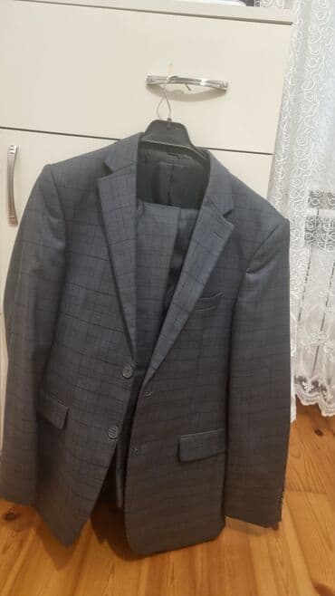 göy rəngli kişi tolstovkaları: Kişi kostyumu – iki hissəli 2 ci əl — 2