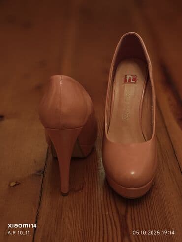 женские классические туфли на танкетке: Qadın ayaqqabıları – 2 cüt 1) Qırmızı klassik tufli - Material: zamşa — 13