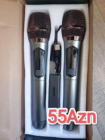 usb mikrofonlar: Təzə İkili simsiz mikrofon dəsti Xüsusiyyətlər: - 2 ədəd əl tipli — 1