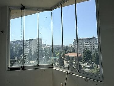 Балконы: Cam balkon sistemi Hündürlük 2 metr uzunluq 9.60 metr - Çərçivəsiz — 2