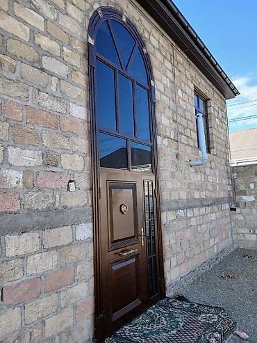 Qızdırıcı və isidicilər: Metall giriş qapısı – dekorativ şüşəli üst tağ pəncərə ilə - — 4