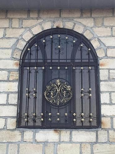 taxta dekor: Ferforje pəncərə barmaqlıqları və pilləkən məhəccərləri - Material — 1