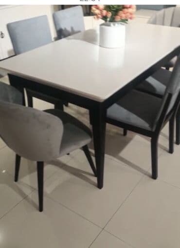 mətbəxt stolları: Mətbəx üçün, Açılan, Dördbucaq masa, 4 stul — 2