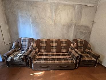 2 el mebel: İşlənmiş, Divan-kravat, 2 kreslo — 2