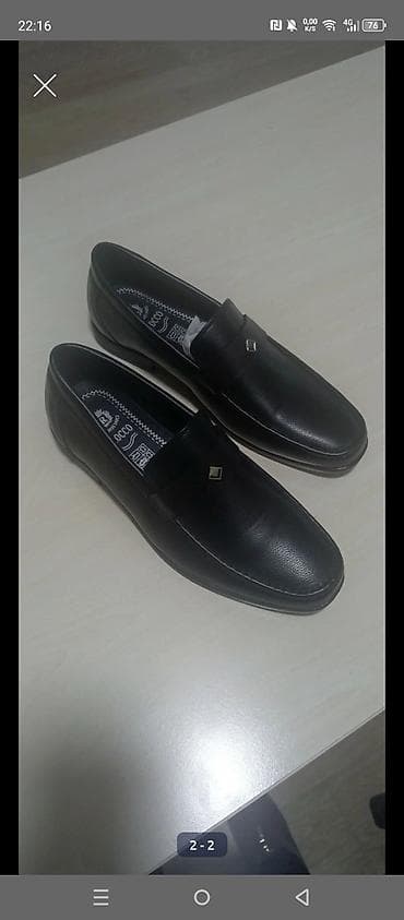 kis: Kişi loafer ayaqqabıları - Rəng: qara - Üst material: hamar — 1