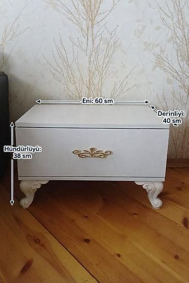 moydadir olculeri: Ağ rəngli klassik tərz tumbə Salam. 1 ədəddir. Problemi yoxdur — 2