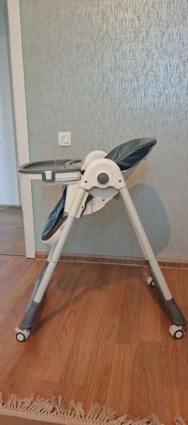 детский стол для кормления: Uşaq yemək kreslosu - Rəng: ağ–boz konstruksiya, mavi/boz oturacaq - — 4