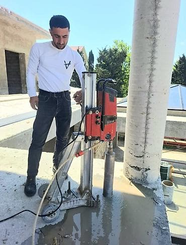 elekt: Beton kəsimi və deşmə xidməti - Armaturlu beton, daş və kərpic — 1