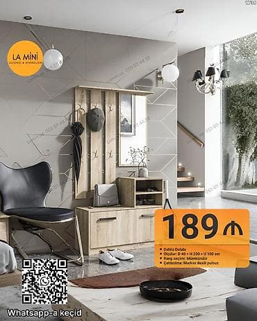 dehliz mebel: Dəhliz dolabı – La Mini dizaynı - Daxilidir: Dolab - Ölçülər: D 40 × — 1