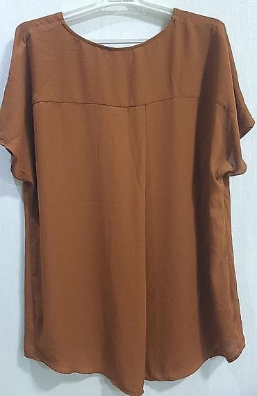 divar dekoru: Yessica (C&A) qadın bluzası - Rəng: tünd karamel/qəhvəyi - Model — 3