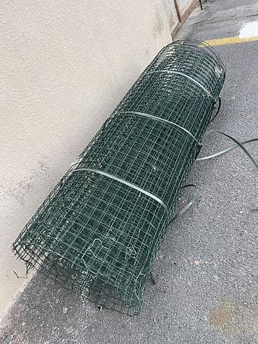 çəpər setkaları: Yaşıl polimer örtüklü məftil tor – rulon şəklində. - Material: qalın — 4