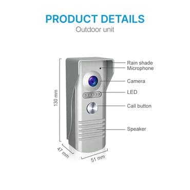 qapi zvanok: DOMAFON 🔹Foto Yaddaşlı 7" Video Qapı Telefonu #RL-H07NPF - Foto — 4