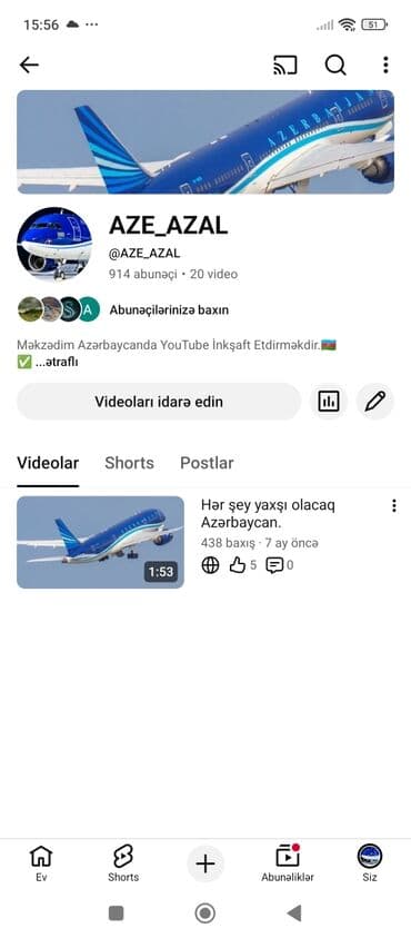 Графические дизайнеры: Məhsul: YouTube kanalı – AZE_AZAL Təsvir: - Kanal adı: AZE_AZAL — 1